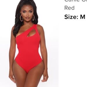NEW Fashion Nova red bodysuit size M